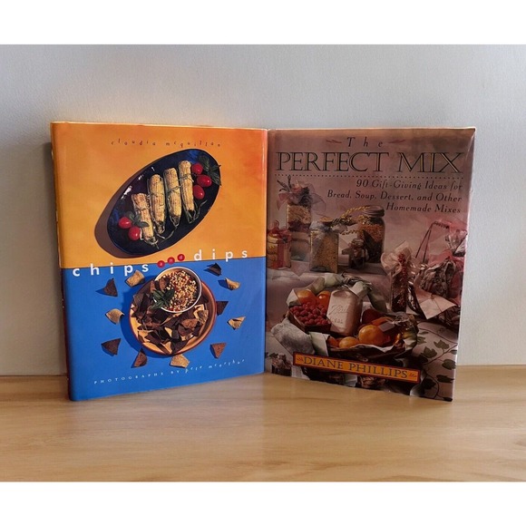 Lot Of 2 Cookbooks Chips & Dips & Perfect Mix Homemade Mixes & Snacks - Picture 1 of 13
